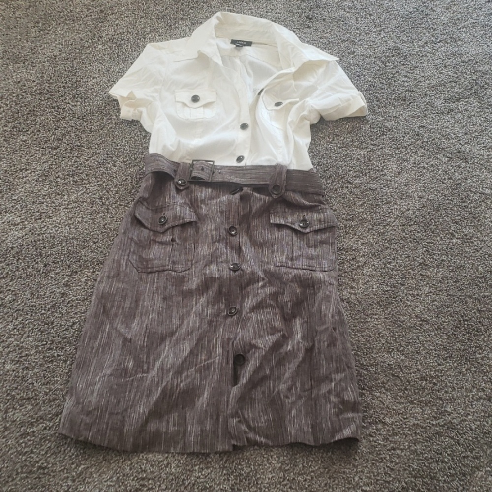Belted shirt dress